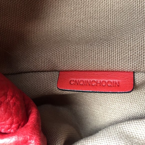 Burberry Ashby Red Soft Pebbled Leather Tote Bag - Picture 9 of 16